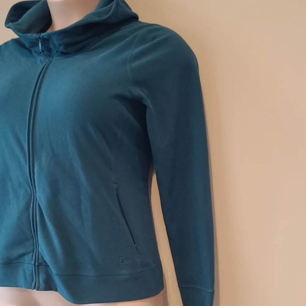 Rei blue fleeces jacket full zip women's Size M hooded - Picture 4 of 12